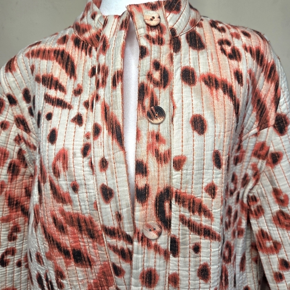 Chico's Vibrant Animal Print Blazer Size 2X REVERSIBLE.NWOT - Picture 13 of 14